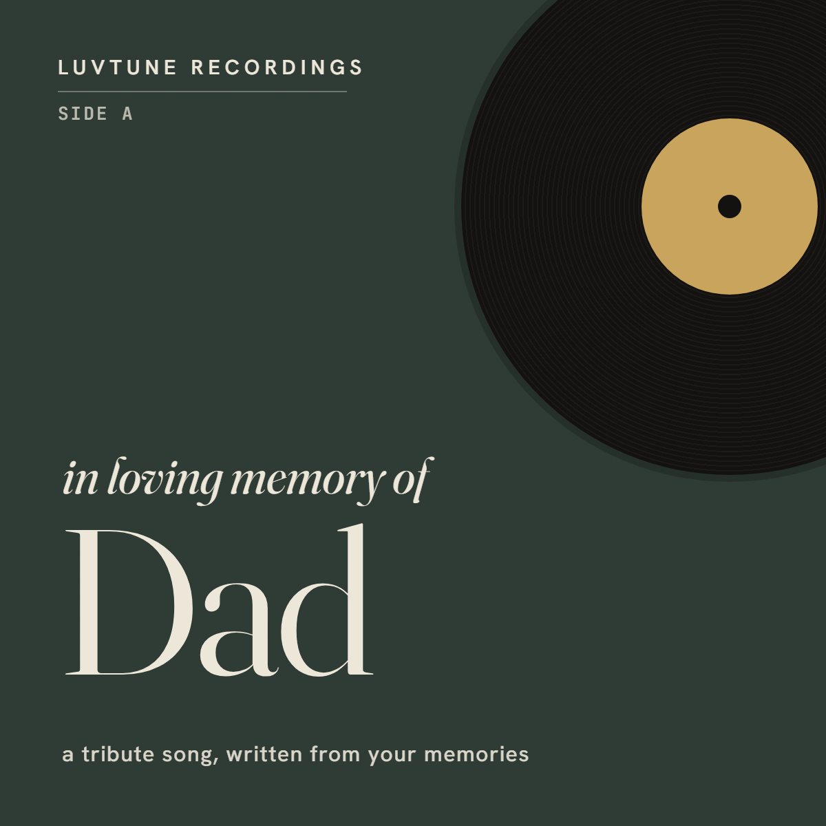Custom Memorial Song